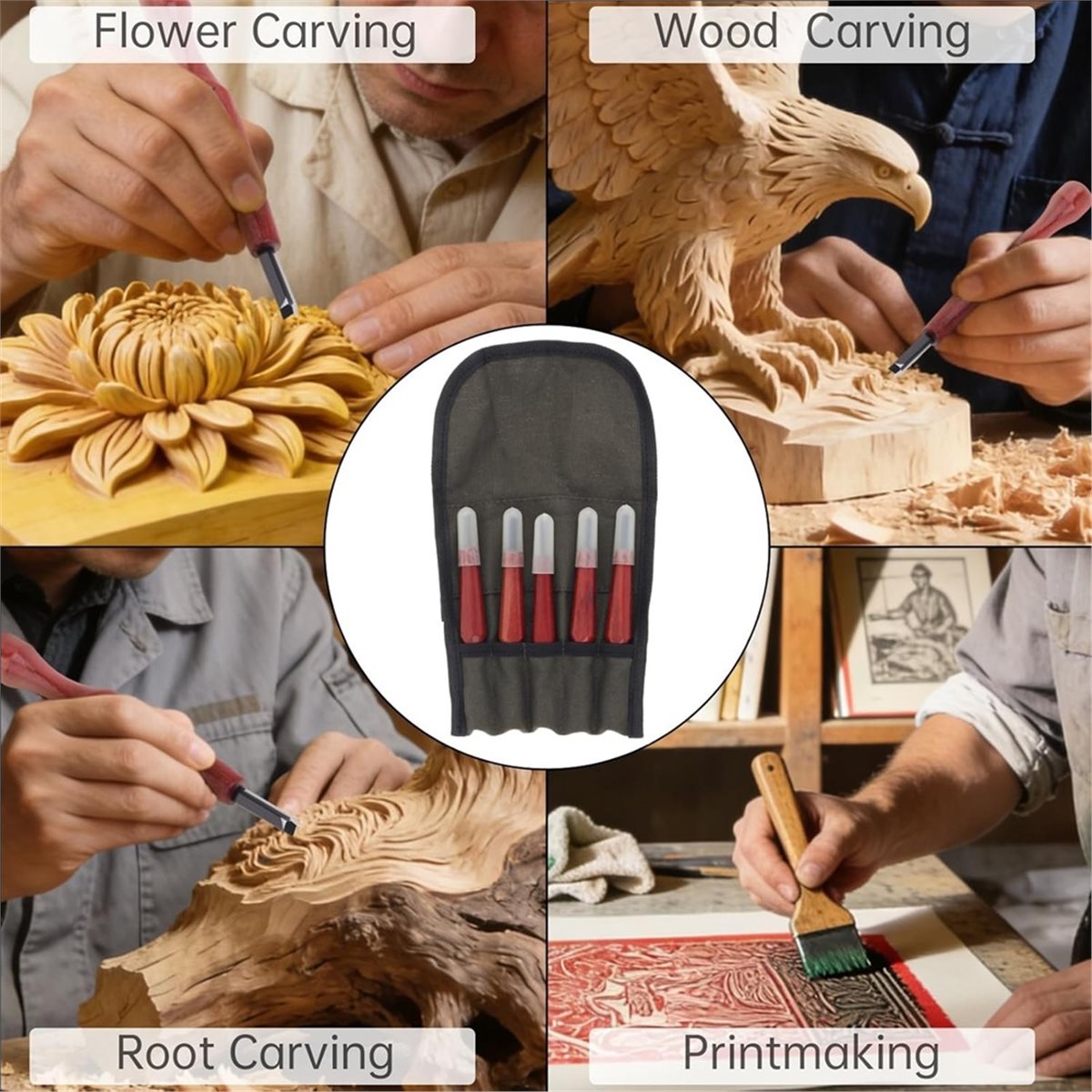 Linocut Carving Tool - A89X 5 Adet Linocut Oyma Alet