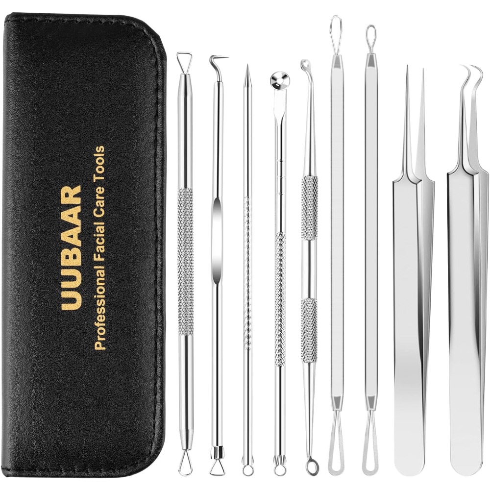 Leather Tooling Kit - Profesyonel 9 Parçalı Siyah Nokta Temizleyici