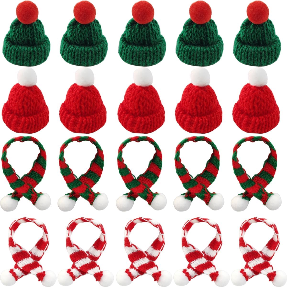 Art Craft Christmas Tree - 32 Adet Mini Örgü Şapka Mini