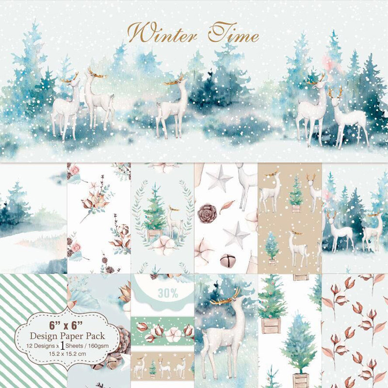 Art Craft Winter - KLJUYP 24 yaprak kış zaman Scrapbooking