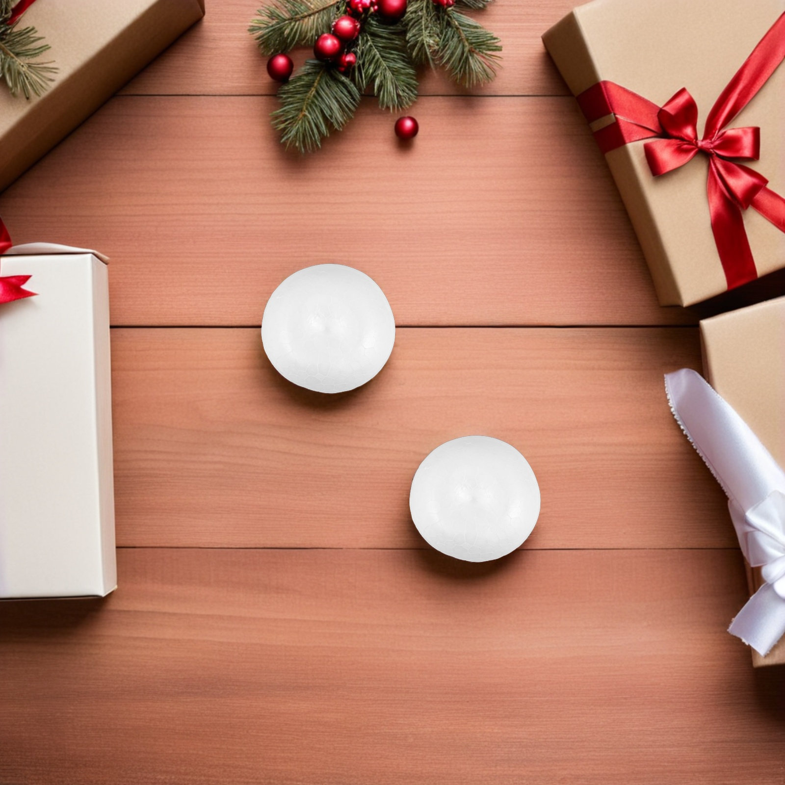 Art Craft Tree - 20 Adet Beyaz Köpük Meyve DIY
