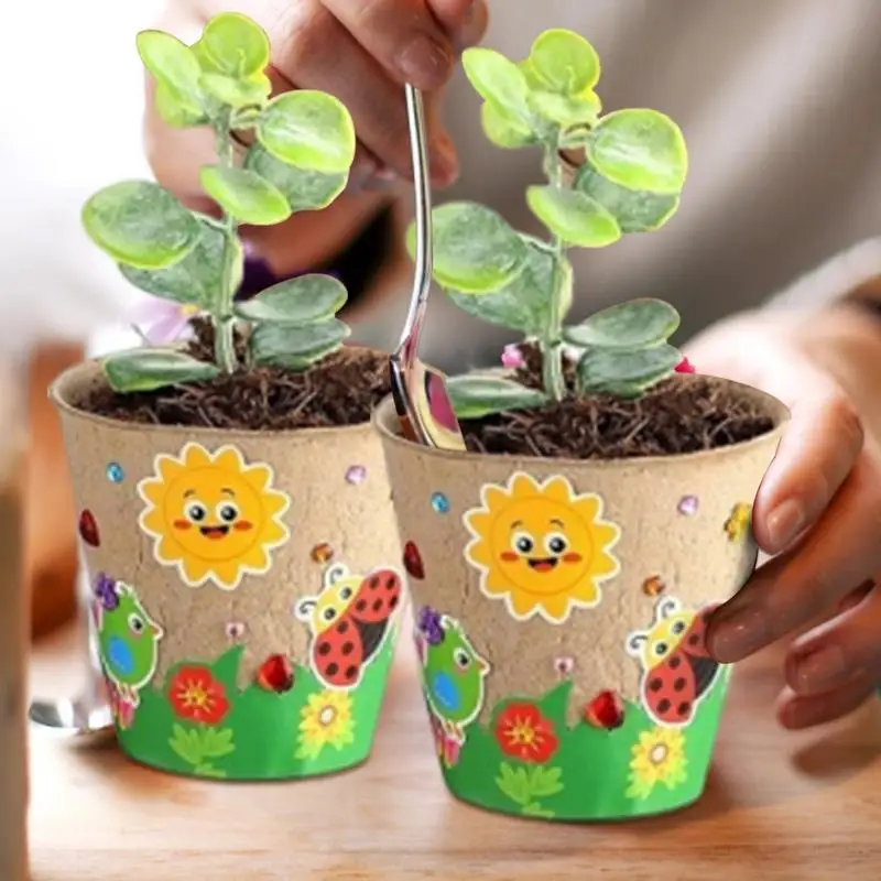 Art And Craft For Nursery - Kendin Yap Kağıt Saksı Yapım Seti