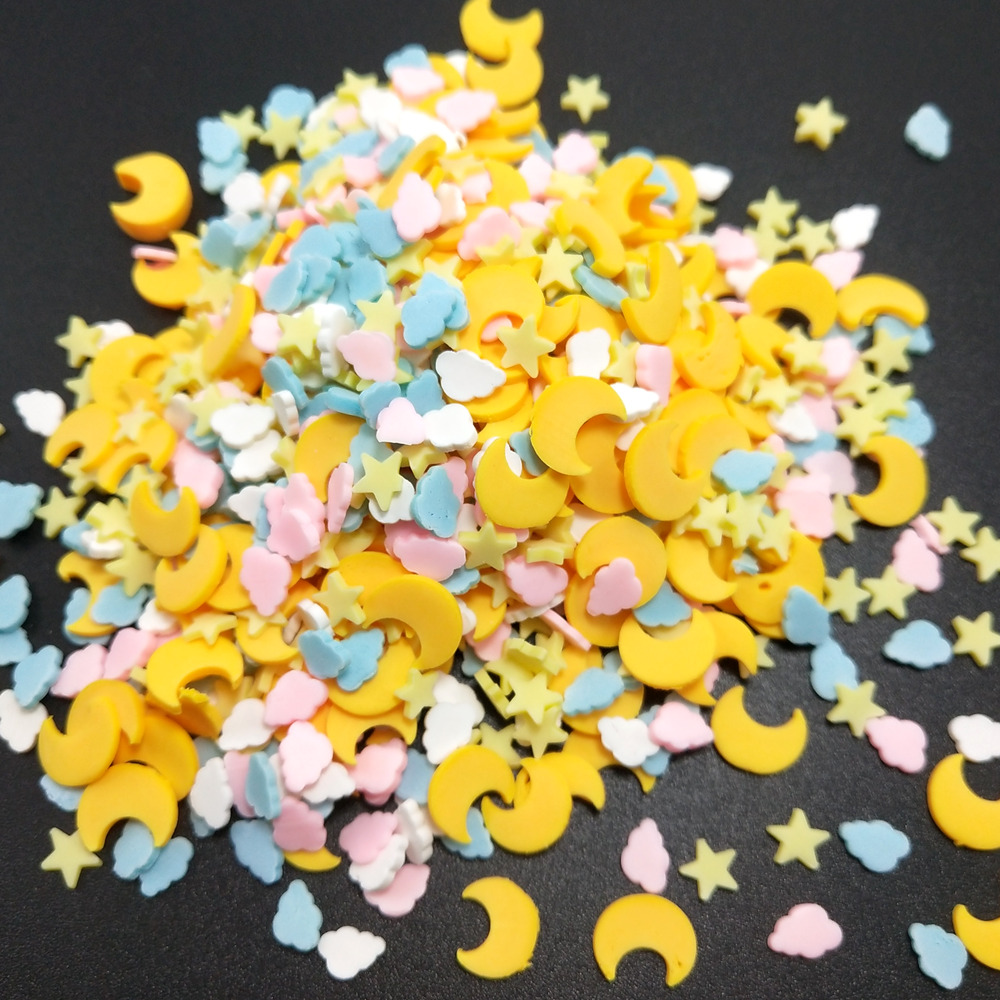 Art Craft Love - 50g sarı yıldız/bulutlar polimer Clays için