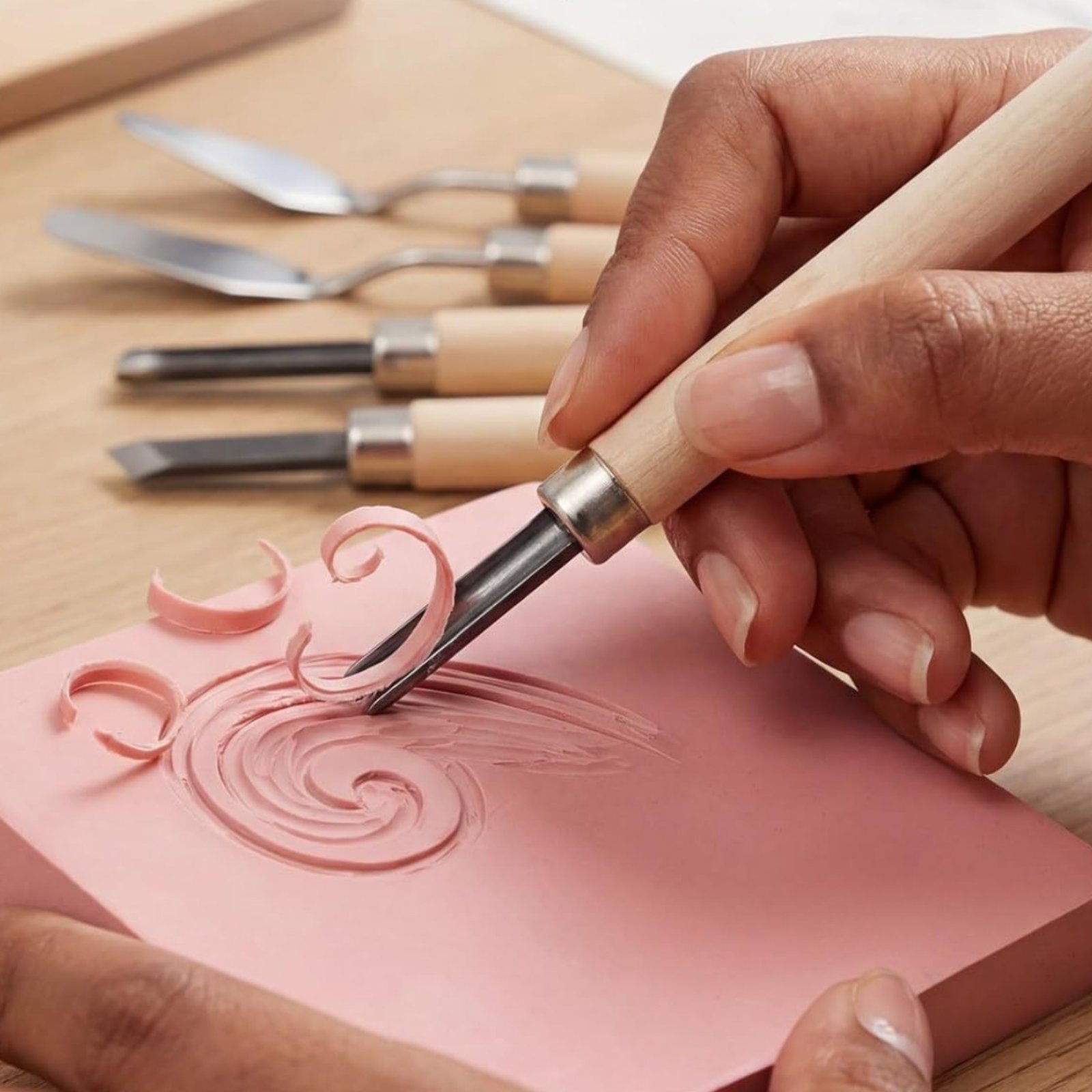 Linocut Carving Tool - 9 Parça Linolyum Oyma Seti Paslanmaya
