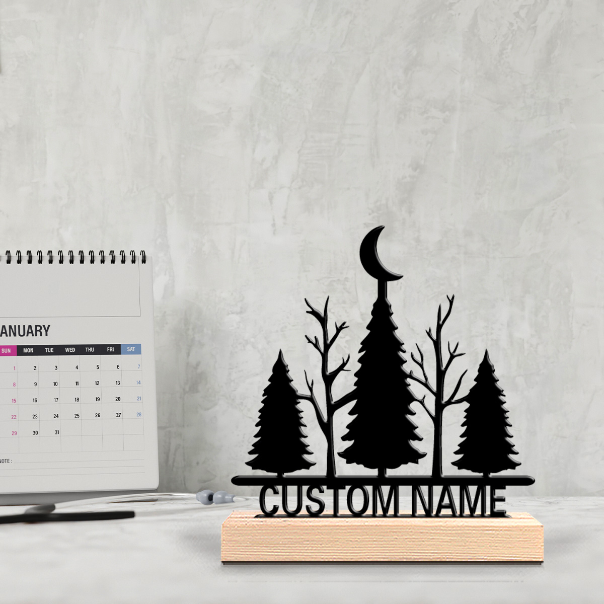 Art Craft Tree - 1 adet Minimalist ay ağacı Özelleştirilmiş