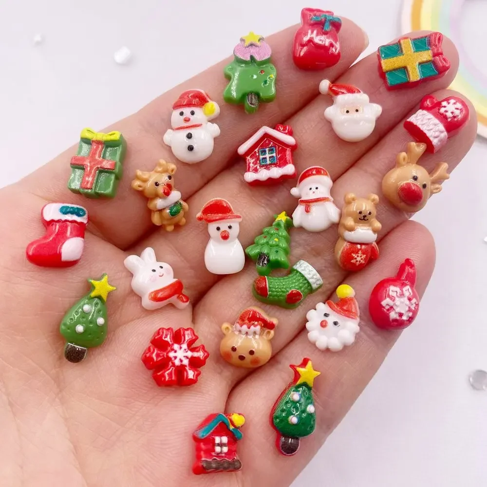 Art Craft Christmas Tree - 50 adet reçine Mini renkli noel