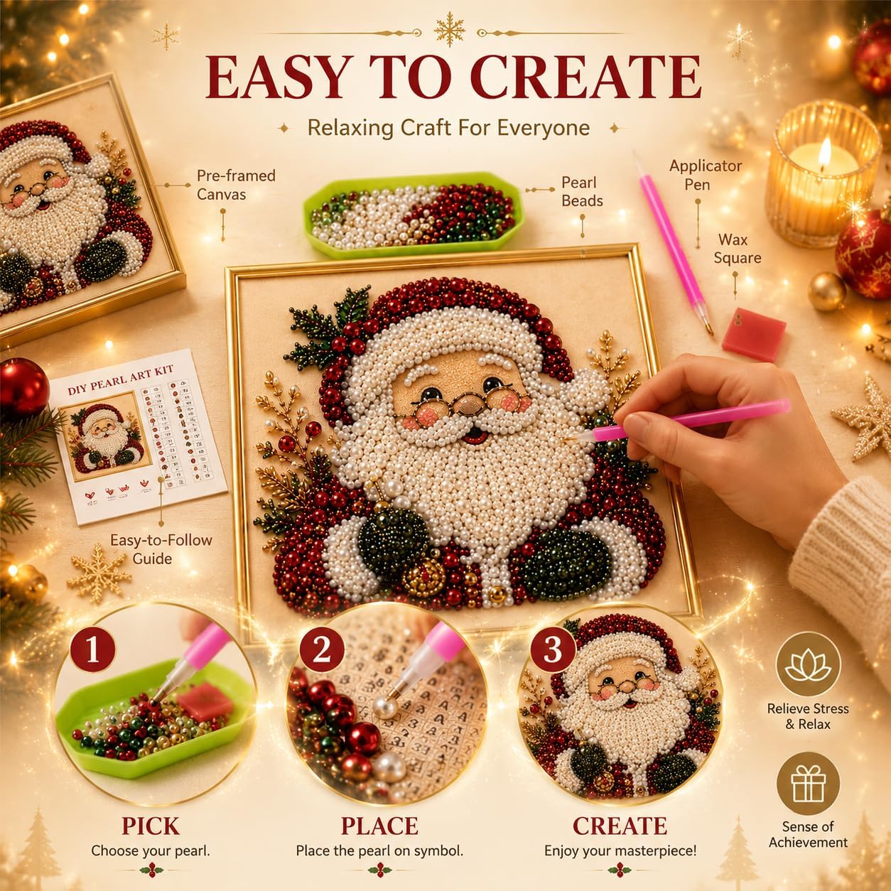 Kendin Yap Noel İnci Elmas Boy - Art Craft For Adults incelemesi ve fiyatı