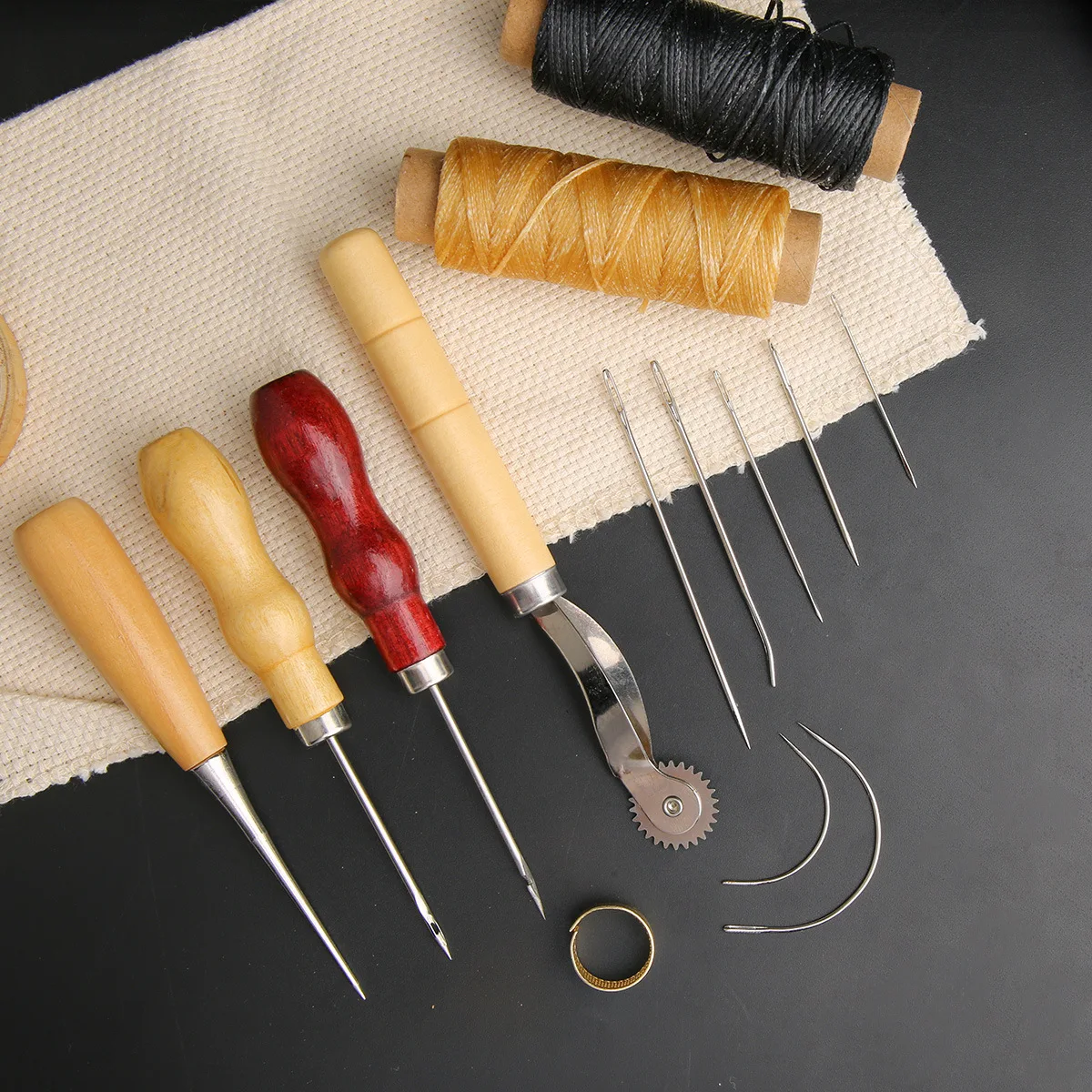 14 adet deri el sanatları diki - Leather Tooling Kit incelemesi ve fiyatı