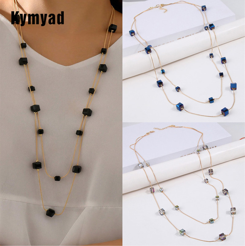 Yeni Moda Uzun Kolyeler Kare G - Art Craft Glasses incelemesi ve fiyatı
