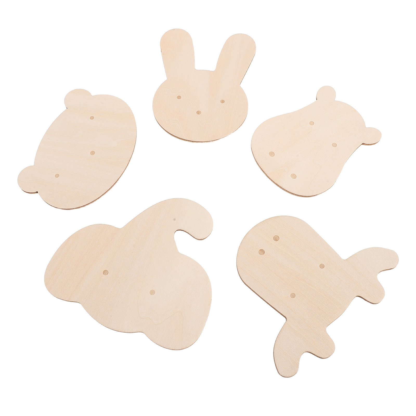 5 Adet Hayvan Figürlü Ahşap Du - Art And Craft For Nursery incelemesi ve fiyatı