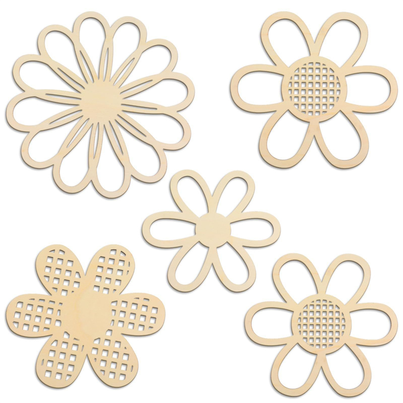 5'li Ahşap Çiçek Duvar Dekor S - Art And Craft For Nursery incelemesi ve fiyatı