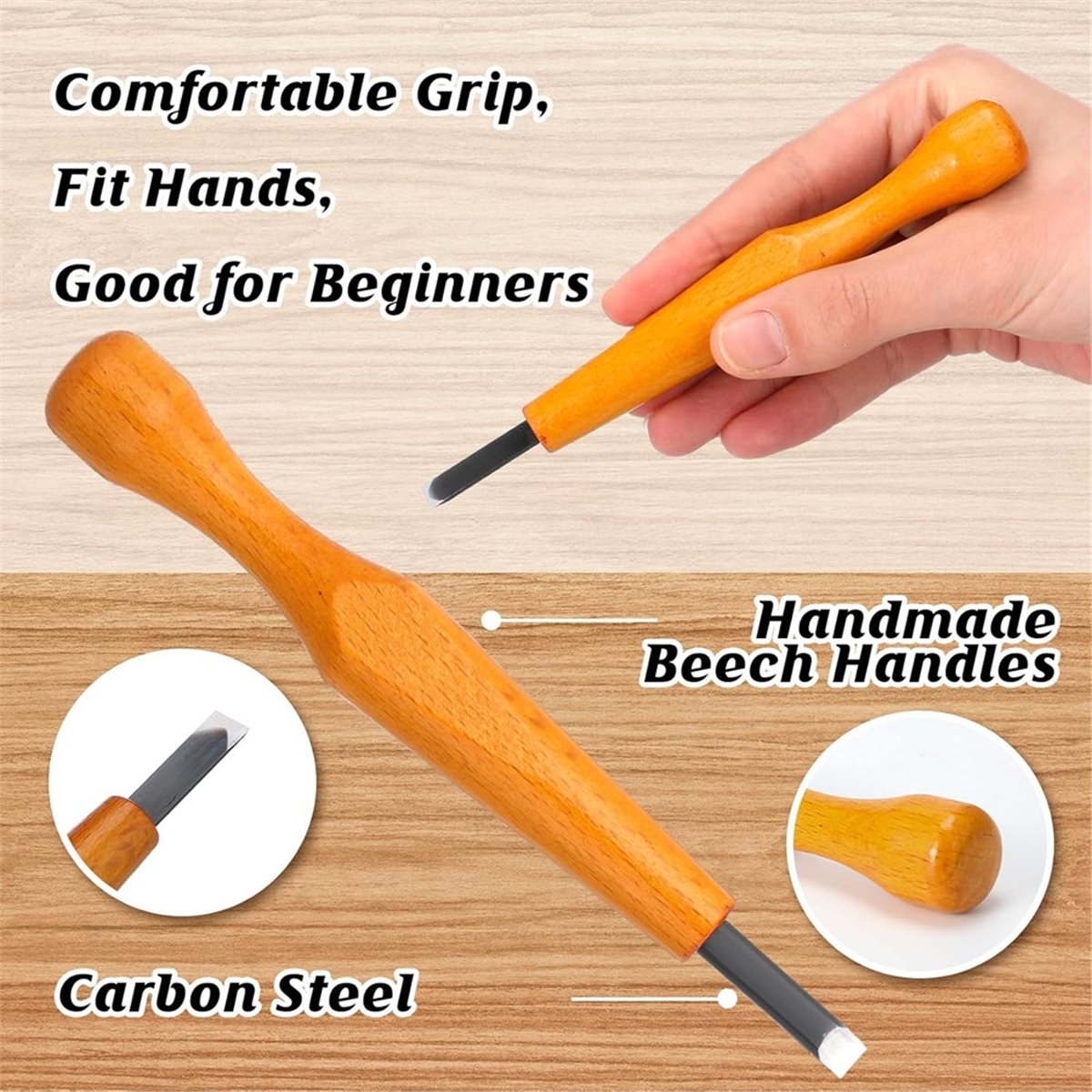 5 Adet Linocut Ahşap Baskı San - Linocut Carving Tool incelemesi ve fiyatı