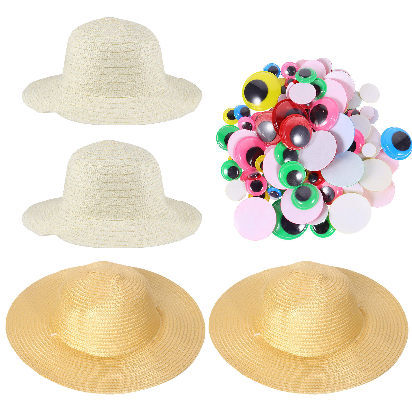 1 Set DIY Karikatür Hasır Şapk - Art And Craft For Nursery incelemesi ve fiyatı